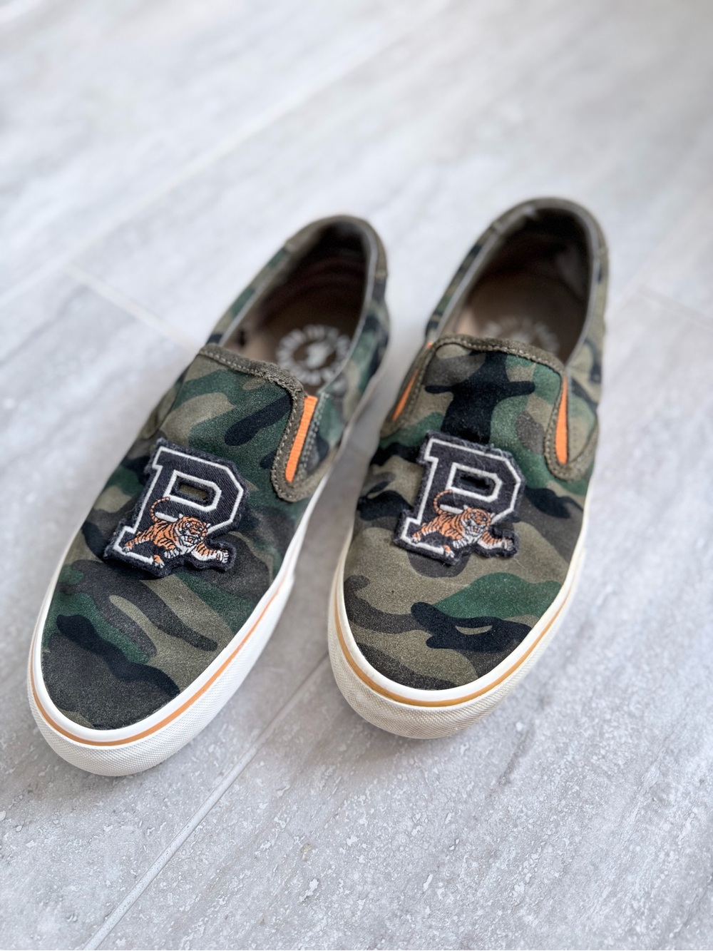 Polo Ralph Lauren Thompson III Tiger Camo Slip On Sneakers Shoes 7.5 D